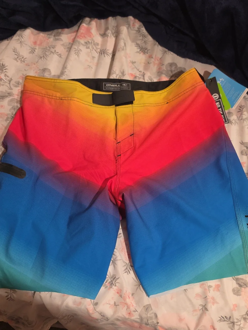 O'Neill Men’s Sunset Gradient Boardshorts - Red/Yellow/Blue/Green